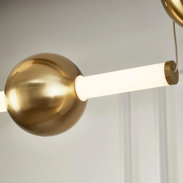 Wisząca lampa belki O-line ST-1691L-4 Step LED 148W 3000K balls mosiądz