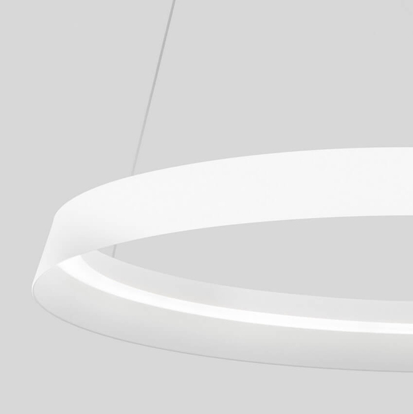 Zwisająca lampa pierścień BATALLAS LE44782 LED 52W 3000K nad łóżko biały