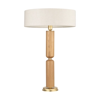 Ekologiczna stołowa lampa Natura NAT-LG-1 (ZM) II drewniana lniana