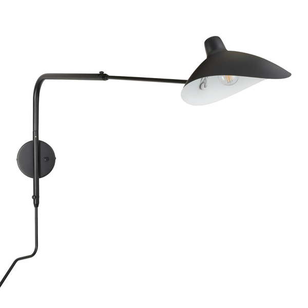 Podwójny kinkiet ścienny z regulacją CRANE W8702-S czarny
