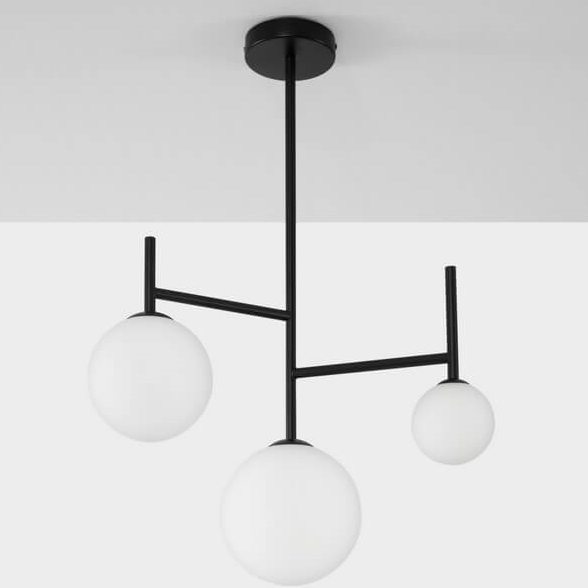 Sufitowa lampa kule URUAPAN LE42884 Luces Exclusivas do sypialni czarna biała