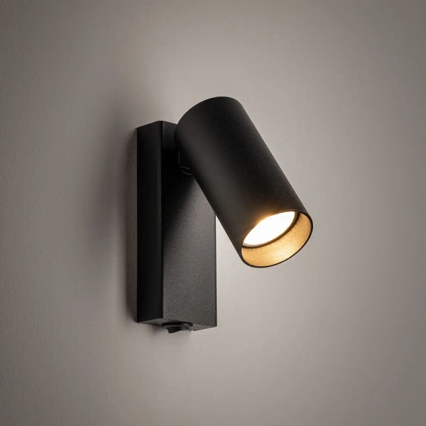 Ścienna lampa z regulacją FOURTY 11763 metalowa tuba czarna