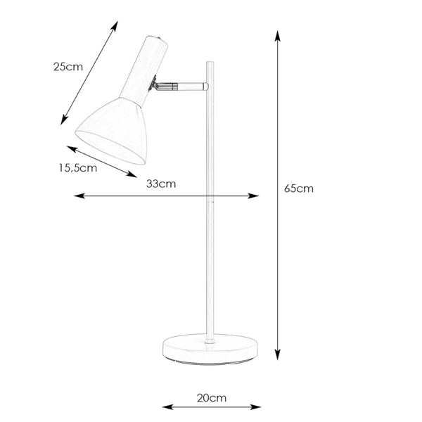 Biurkowa lampka z regulacją Metro 108688 Markslojd metalowa biała