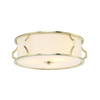Sufitowa LAMPA plafon Pirelo PL Old Gold Orlicki Design metalowa OPRAWA okrągła plafoniera klasyczna biała złota