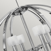 Okrągła lampa wisząca QN-MONDO8 okrąg geometryczna chrom
