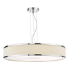 Okrągła lampa wisząca Alvaro ALV1733 materiałowa chrom kość słoniowa