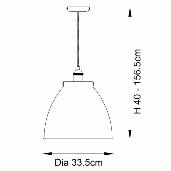 Kopułowa lampa wisząca nad stół Franklin 98744 Endon metalowa mosiądz