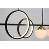 Molekułowa lampa wisząca Malmo DRS3625/4 BL TR LED czarna złota