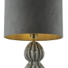 Nocna lampka tkaninowa Lorelai LOR4239 tuba do sypialni szary