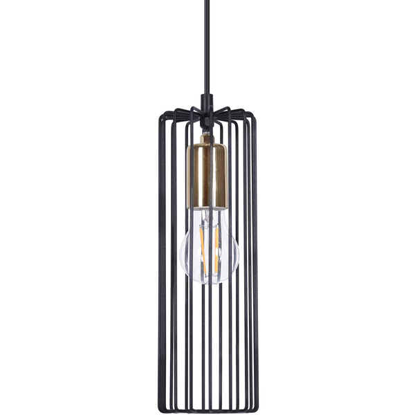 Lampa wisząca Gabia K-4936 druciak nad wyspę czarny złoty