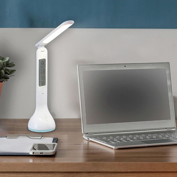 Stojąca LAMPA stołowa JUSTIN 1515 Rabalux biurkowa LAMPKA prostokątna LED 4W 4000K biała