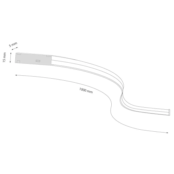 Taśma do szyn magnetycznych Magnetic Track ML2152 LED 10W 4000K czarny