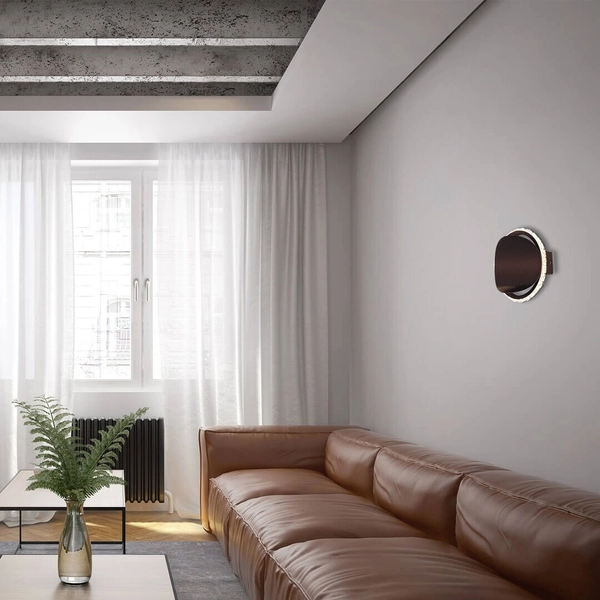 Ścienna LAMPA glamour CAPRIANA 5049 Rabalux metalowa OPRAWA kinkiet LED 6W 4000K z kryształkami crystals brązowy