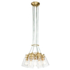 Wielopunktowa lampa zwis Brinley KL-BRINLEY6-BB Kichler przezroczysta mosiądz