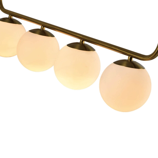 Zwisająca lampa Alisa LP-005/4L GD Light Prestige kule szklana złota biała