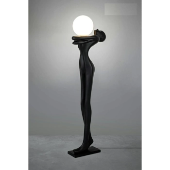 Lampa stojąca rzeźba Human Moon MSE1501100337 Moosee szklana kula ball czarna