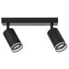 Podwójna sufitowa lampa Pipe Ring Spot ML2069 na listwie czarny