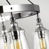 Wisząca lampa z łańcuchem LORAS QN-LORAS6 szklana przezroczysta chrom