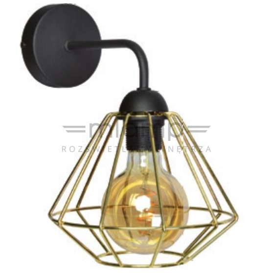Ścienna LAMPA kinkiet LUPO MLP6269 Milagro metalowa OPRAWA druciana klatka industrialna czarna