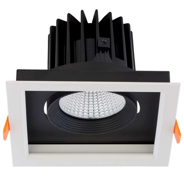 Wpust LAMPA regulowana DIA 8718 Nowodvorski metalowa OPRAWA sufitowa LED 30W 4000K kwadratowa biała czarna