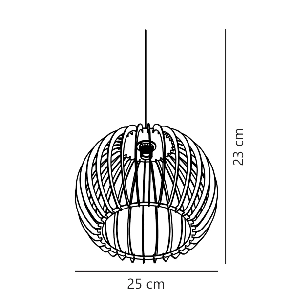 Drewniana lampa wisząca Chino 84823014 do jadalni beżowy