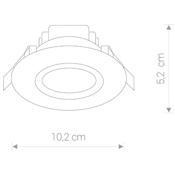 Wpust LAMPA ogrodowa HELIOS 8992 Nowodvorski metalowa OPRAWA stropowa zewnętrzna LED 5W 4000K okrągła outdoor IP44 biała