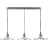 Wisząca lampa szklana Hadano HAD3661-12 falista chrom przezroczysty
