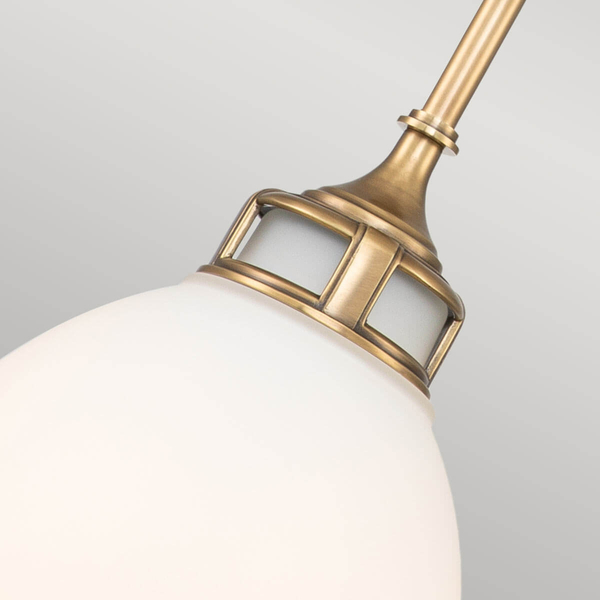 Jadalniana lampa wisząca Amelia HK-AMELIA-P-M-HB retro mosiądz biały