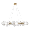 Żyrandol glamour CHIC ST-DL-2969 pierścień do salonu biały złoty