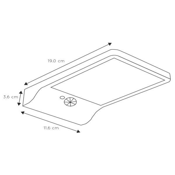 Ścienna lampa solarna BASIC 22862/04/30 IP44 czujnik ruchu czarna