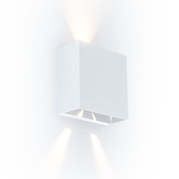 Natynkowa lampa dół-góra GEMINI 5104003032 Lutec LED 10W 3000K IP54 biała