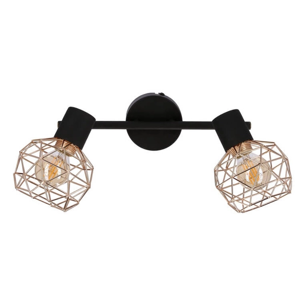 Przysufitowa lampa Acrobat 92-22202 koszyk metalowa czarny miedziany