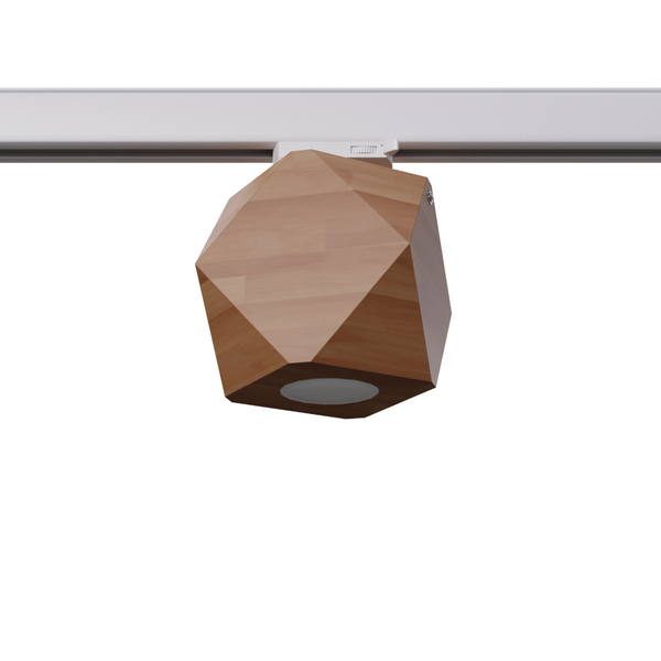 Sufitowa lampa do szyn trójfazowych WOODY MYL.00165 biała drewniana