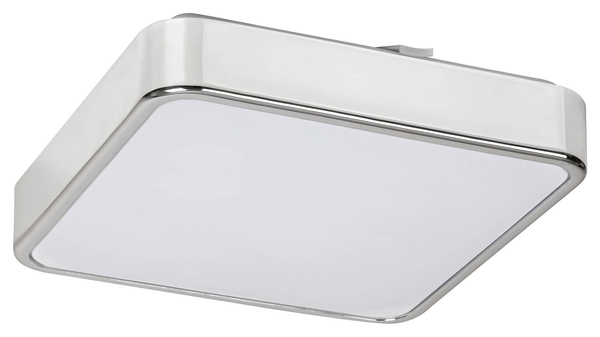 Sufitowa LAMPA plafoniera WOLIMIR 2982 Rabalux metalowa OPRAWA plafon LED RGB 22W 3000K - 6000K kwadratowy IP44 chrom