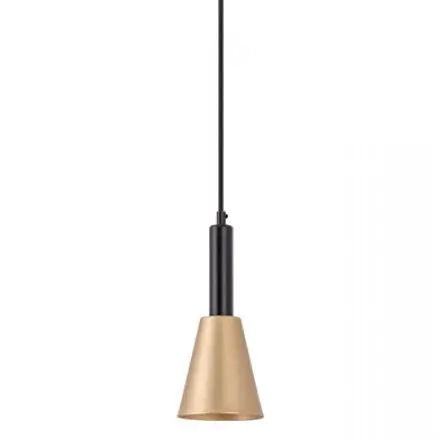 Metalowa lampa wisząca nad stół 22180 LED 7W 3000K tuba czarny złoty