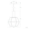 Geometryczna lampa wisząca Baciata ABR-LWS-A-BAC do sypialni bursztynowa