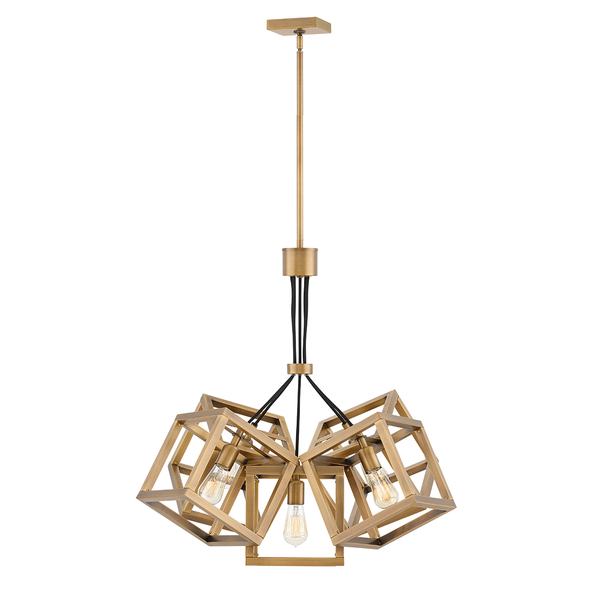 Loftowa lampa wisząca QN-ENSEMBLE5P-BB kostki brązowe