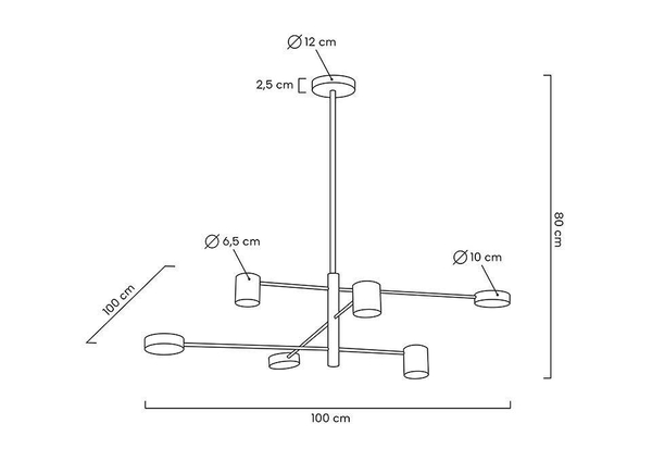 Nowoczesna lampa wisząca Piazetta MSE010100124 złota