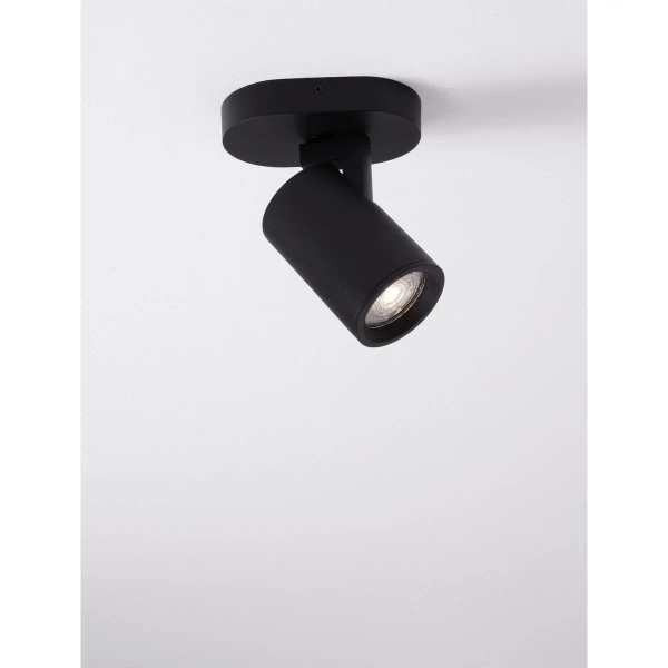 Sufitowa lampa do sypialni LUNBIRA LE45658 z regulacją tuba czarna