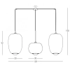 Lampa zwisająca industrialna 22149 szklana przydymiona złota