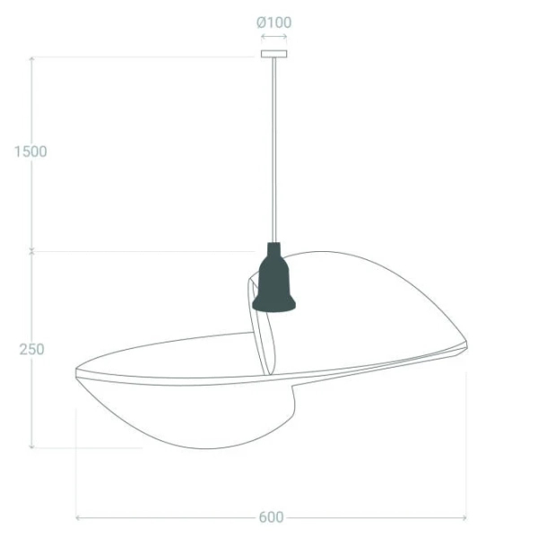 Jadalniana lampa wisząca japandi Boho ABR-NLW27-BH-E27 boho naturalny