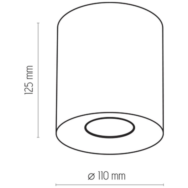 Lampa sufitowa spotlight Orion 3239 TK Lighting okrągła metalowa czarna