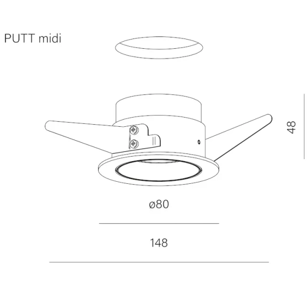 Lampa sufitowa oczko białe PUTT LED 8,5W 3000K okrągłe do salonu 38015-M930-WW-00-13