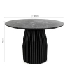 Stół do jadalni LEVANTE MM001501100334 czarny drewniany fi120cm