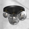 Loftowa lampa sufitowa Reflex szklane kule przydymione