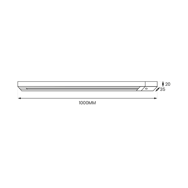 Podłużna prowadnica 1-fazowa 1m Track Light ML0705 biała