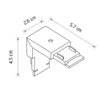Łącznik wertykalny 1-obwodowy do szyn 11326 czarny