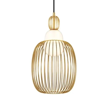 Metalowa lampa wisząca Levitation MOD376PL-01G1 do salonu mosiądz