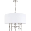 Materiałowa lampa Austin P05173NI-WH Cosmolight wisząca nikiel biały