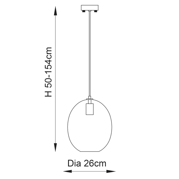 Szklana wisząca lampa L&-1106678 nad wyspę mosiądz przezroczysta